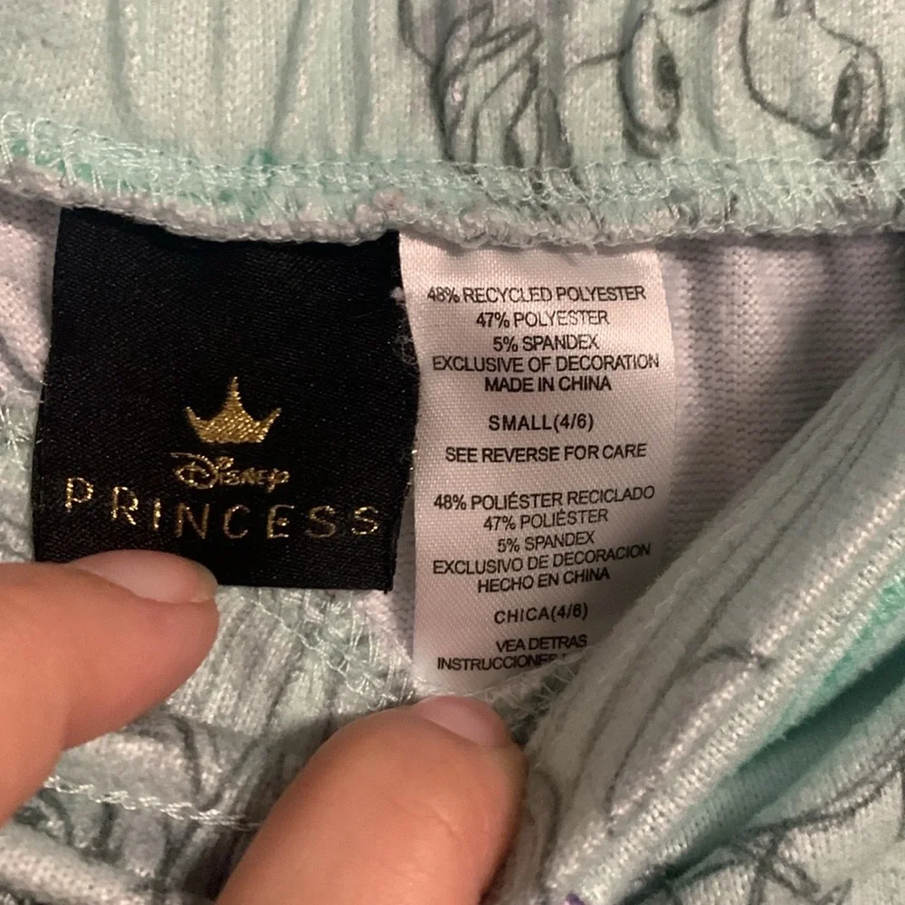 Disney Princess Aqua Women Sleep Pants Pajama Bottoms The Little Mermaid Size S - Picture 5 of 5